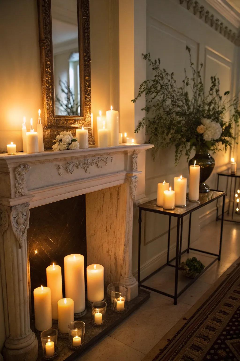 Change your space with the alluring radiance of candlelight.