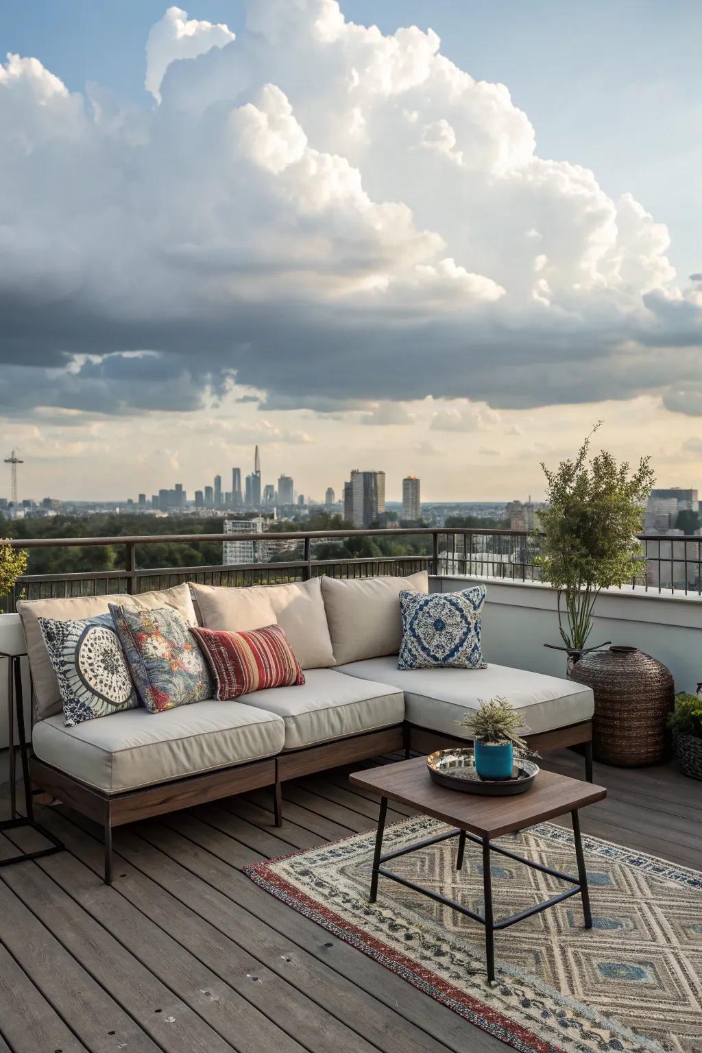 Design your own inviting area with a comfortable couch setup.