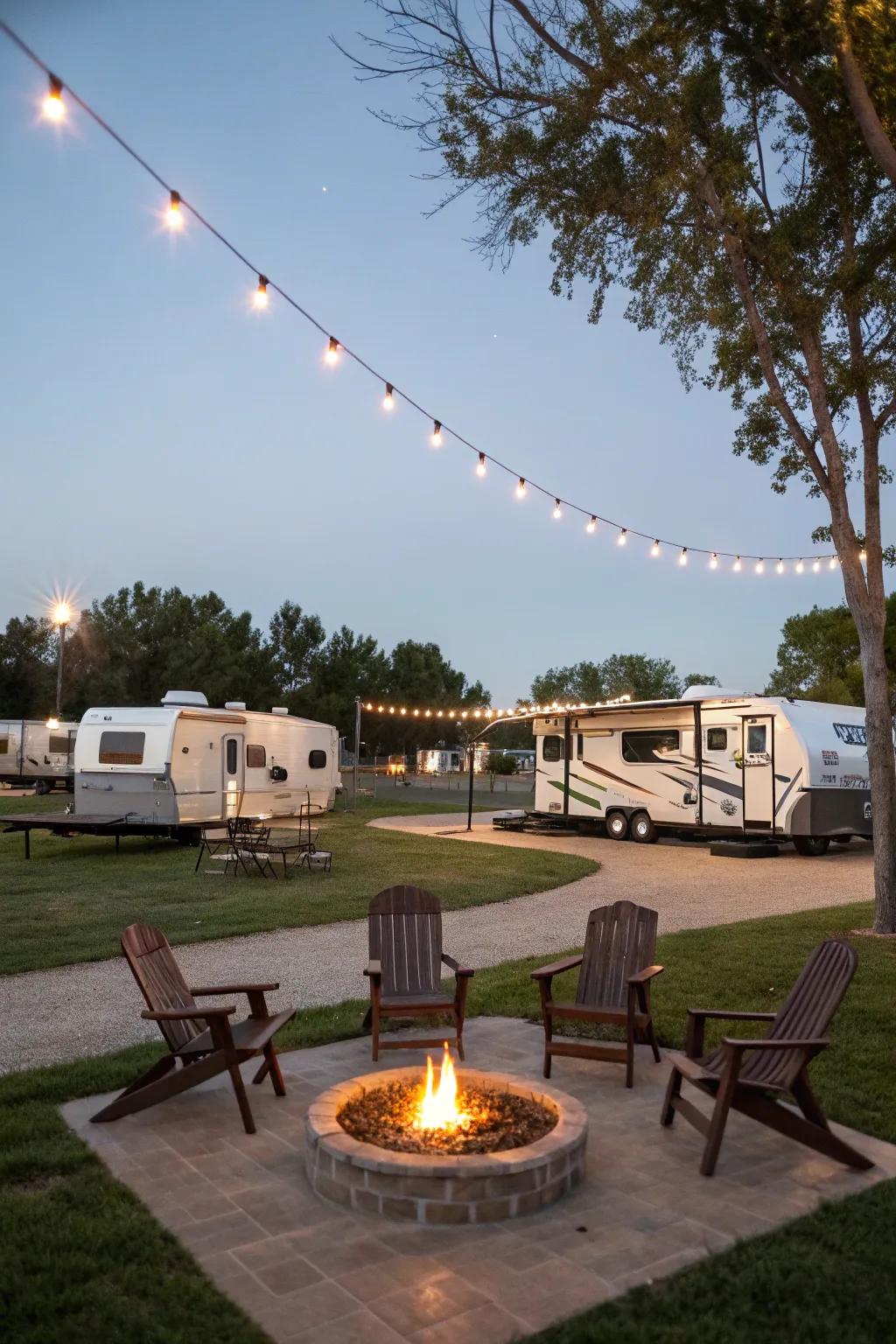 A snug outdoor spot perfect for evening talks.