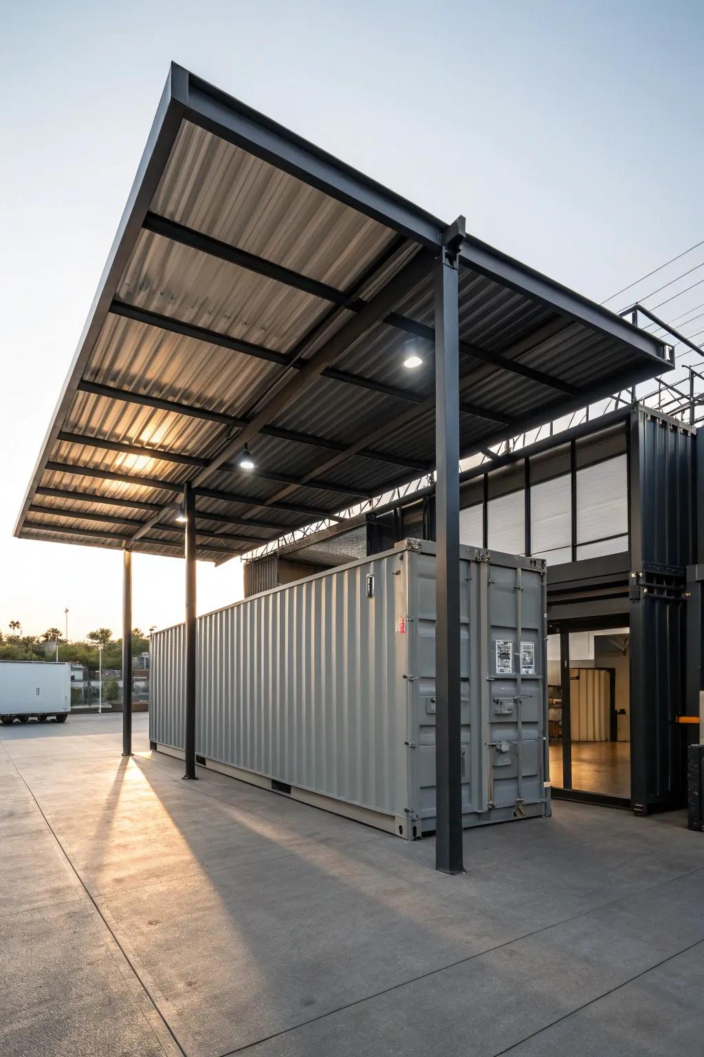 A chic, expansive roof enhances both utility and allure.