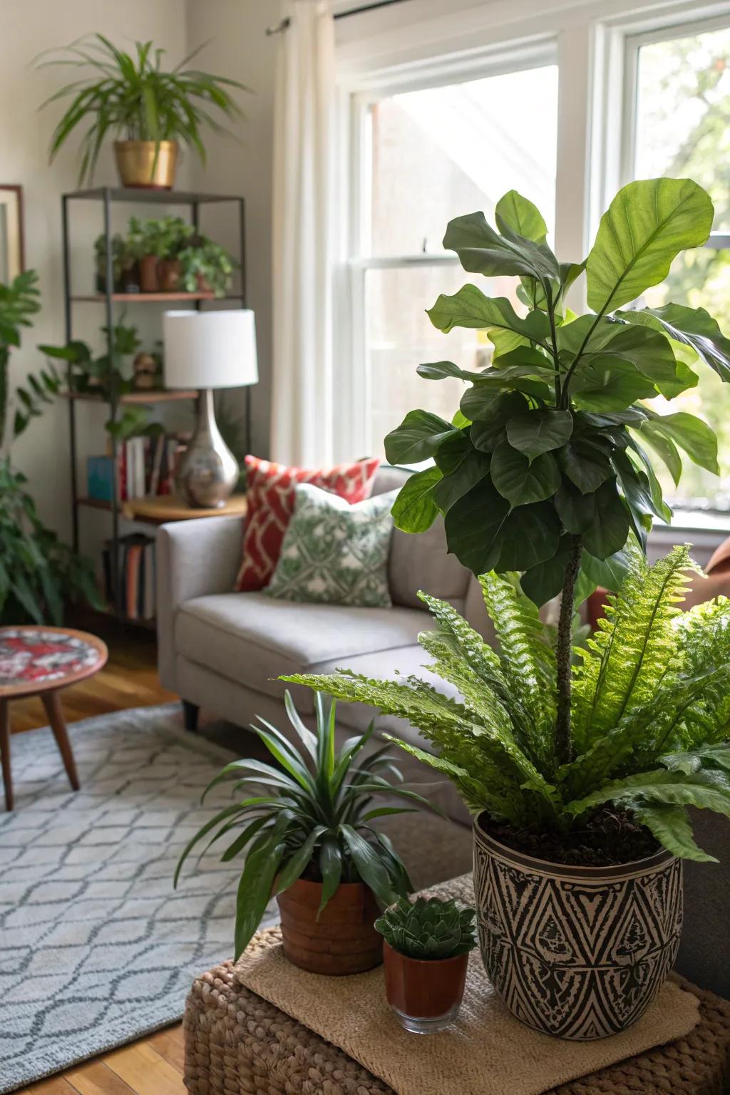 Indoor plants bring a touch of the outdoors inside, enlivening any space.