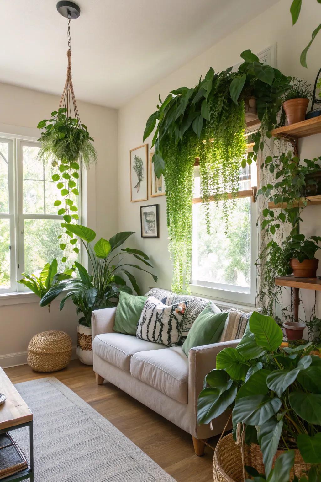 Infuse a dash of greenery within your Sims 4 lounge area using abundant plants.