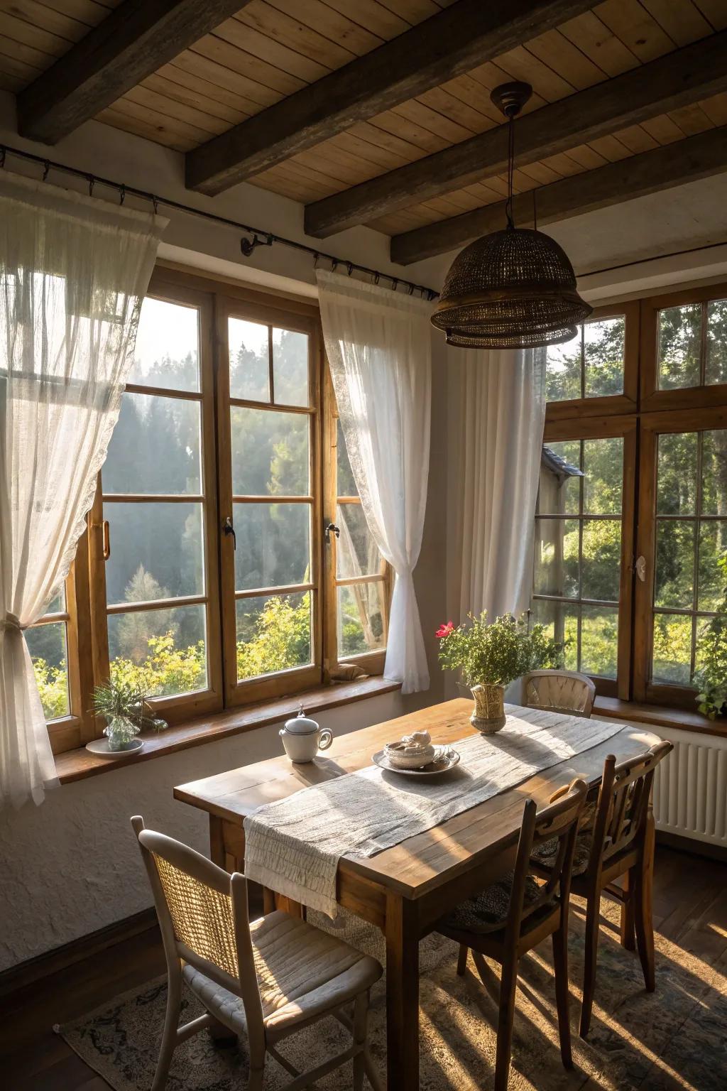 Optimize natural light by carefully positioning your table.