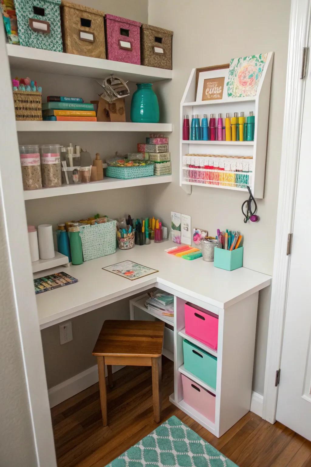 With the correct arrangement, even a small corner can become a creative escape.