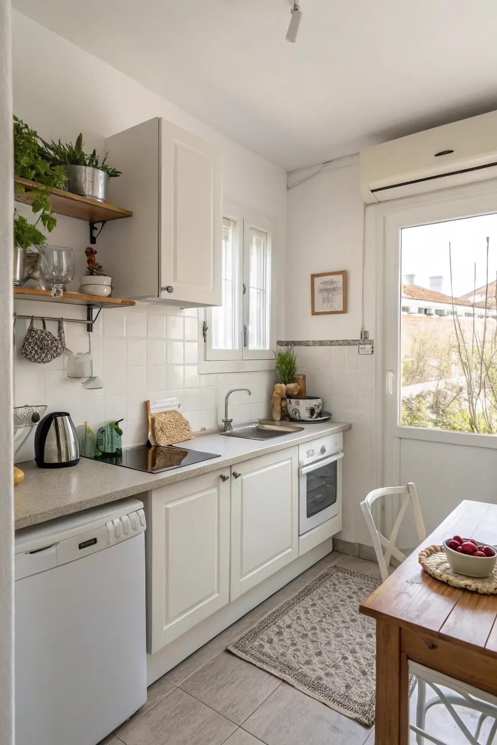 Soft whites give off a sense of spaciousness and illumination.
