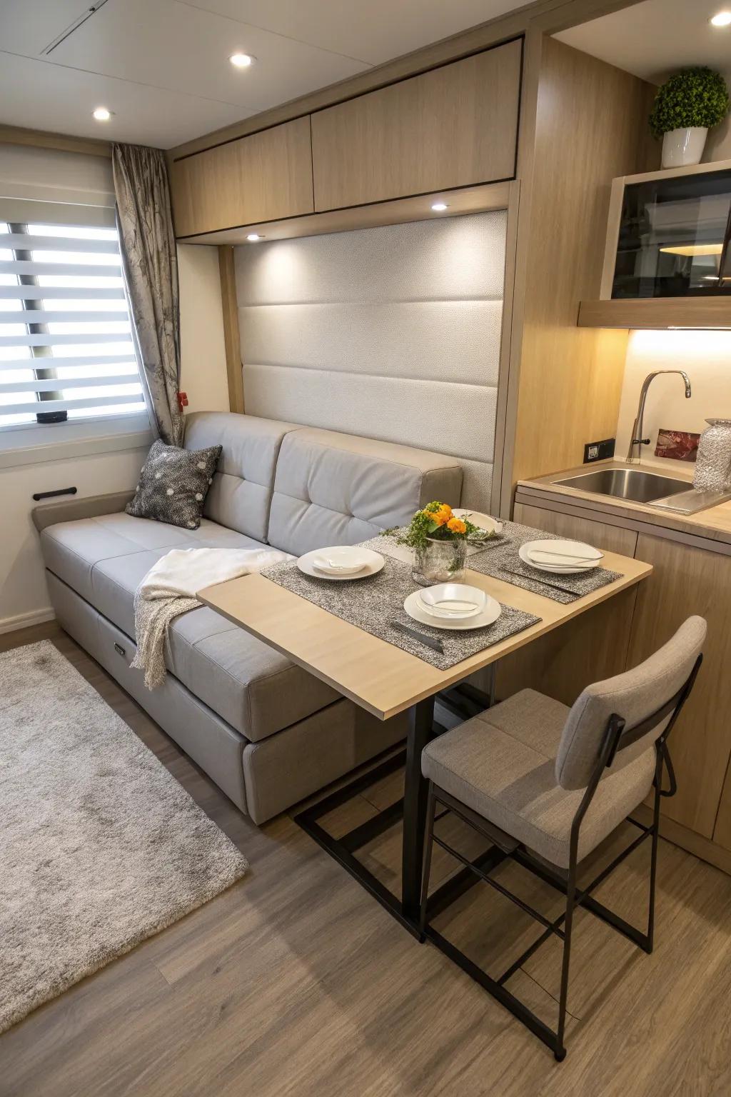 Versatile furniture: the key to making the most of compact living spaces.