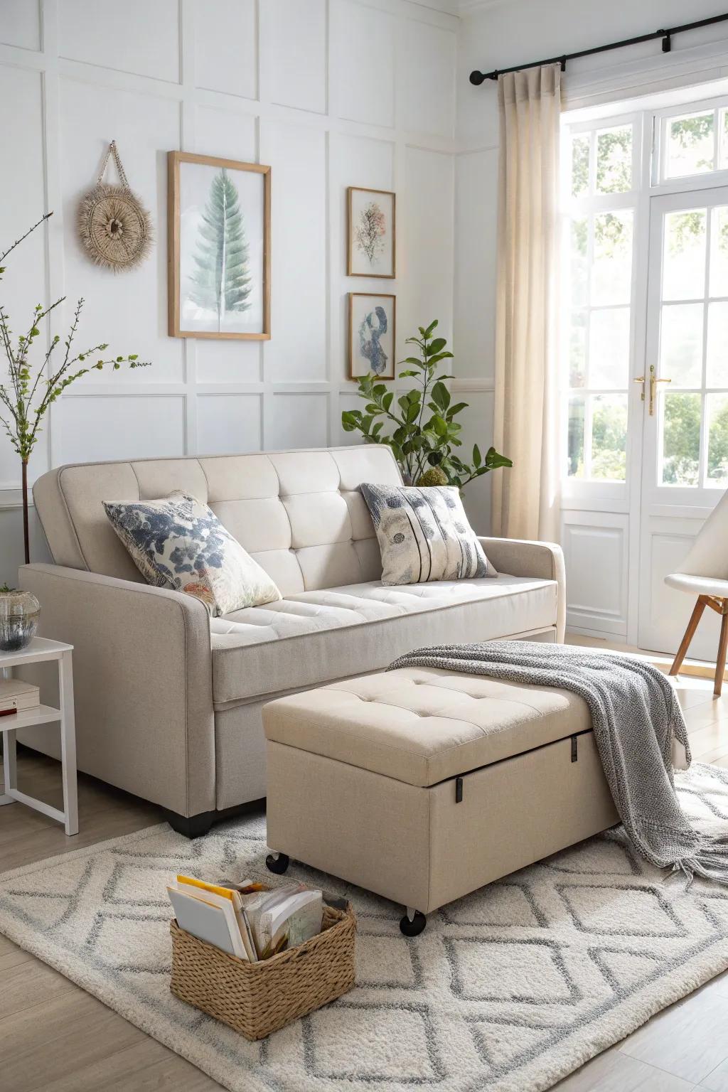 Versatile furniture significantly improves limited spaces.