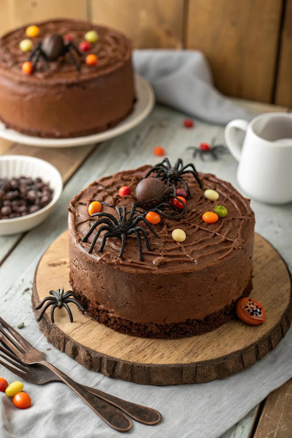 The timeless chocolate spider cake, a perennially favored delight.