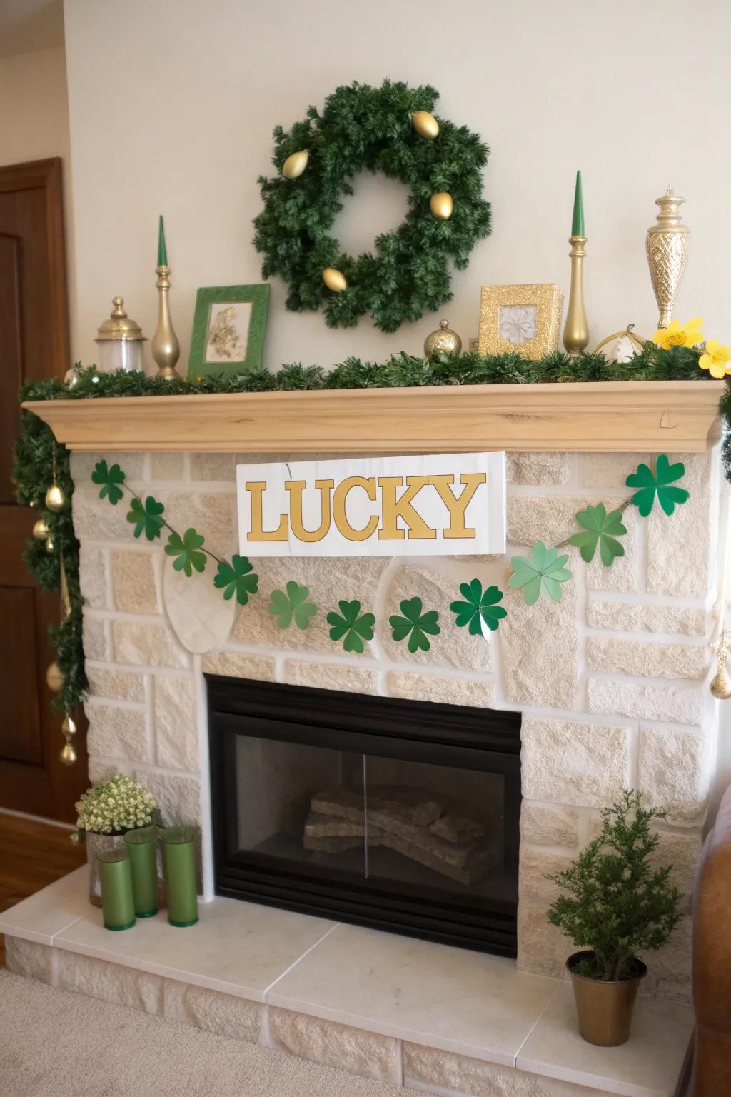 Elevate your mantel with a celebratory garland and gilded details.