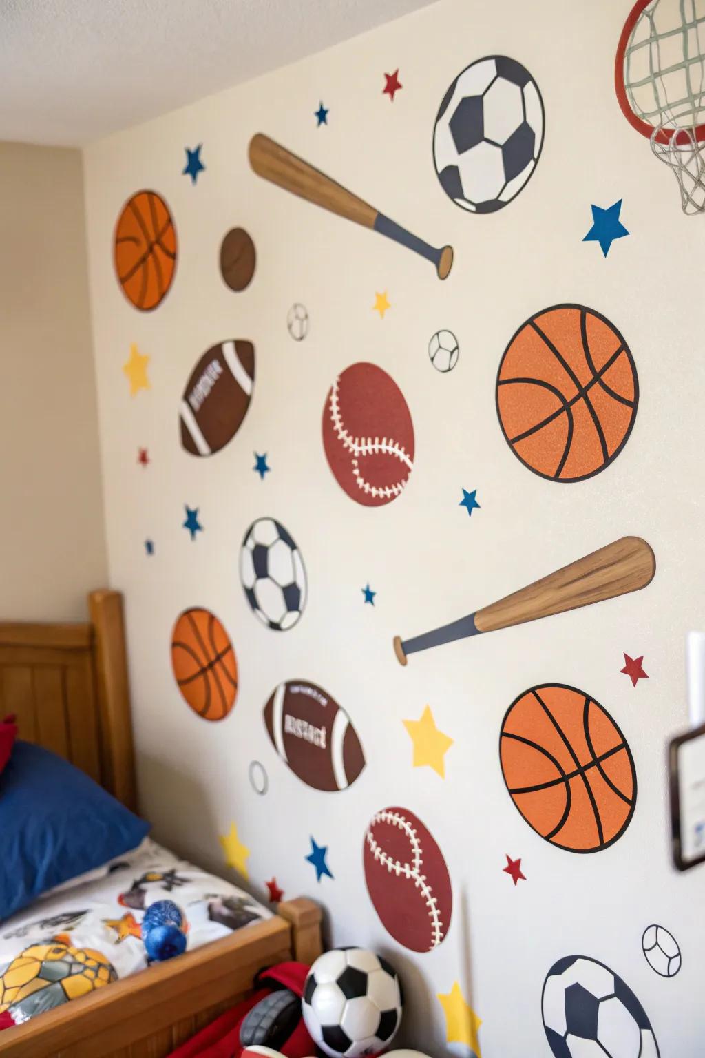 Import the excitement of the game into the room.