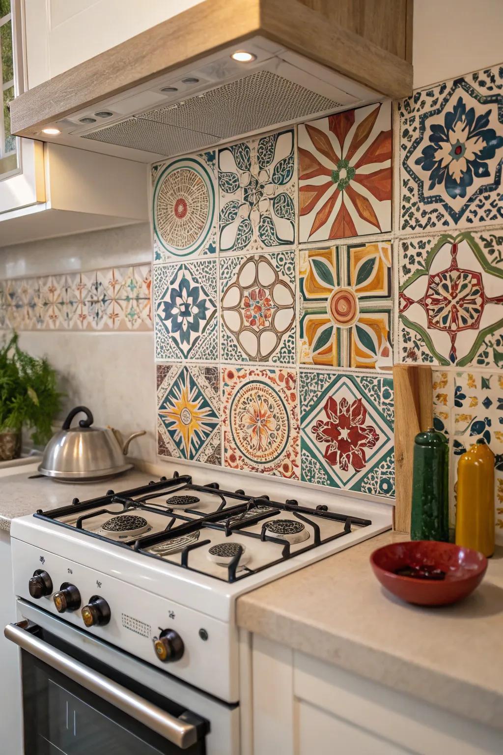Patterned tiles infuse your kitchen with vibrancy and character.