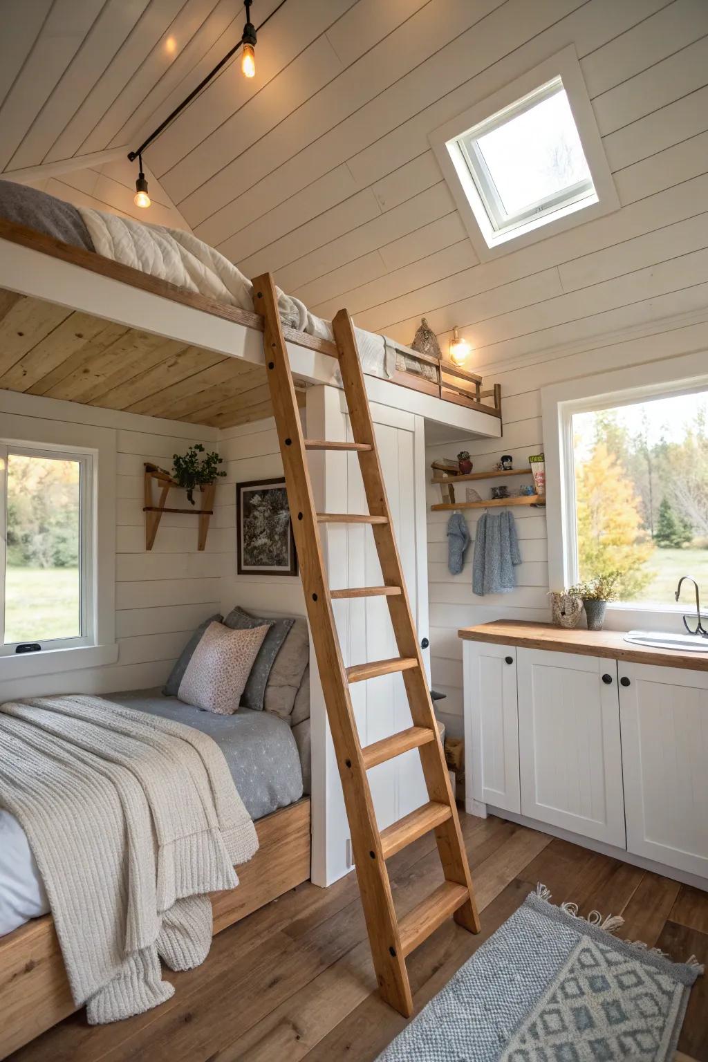 Leverage vertical space with a cozy loft.