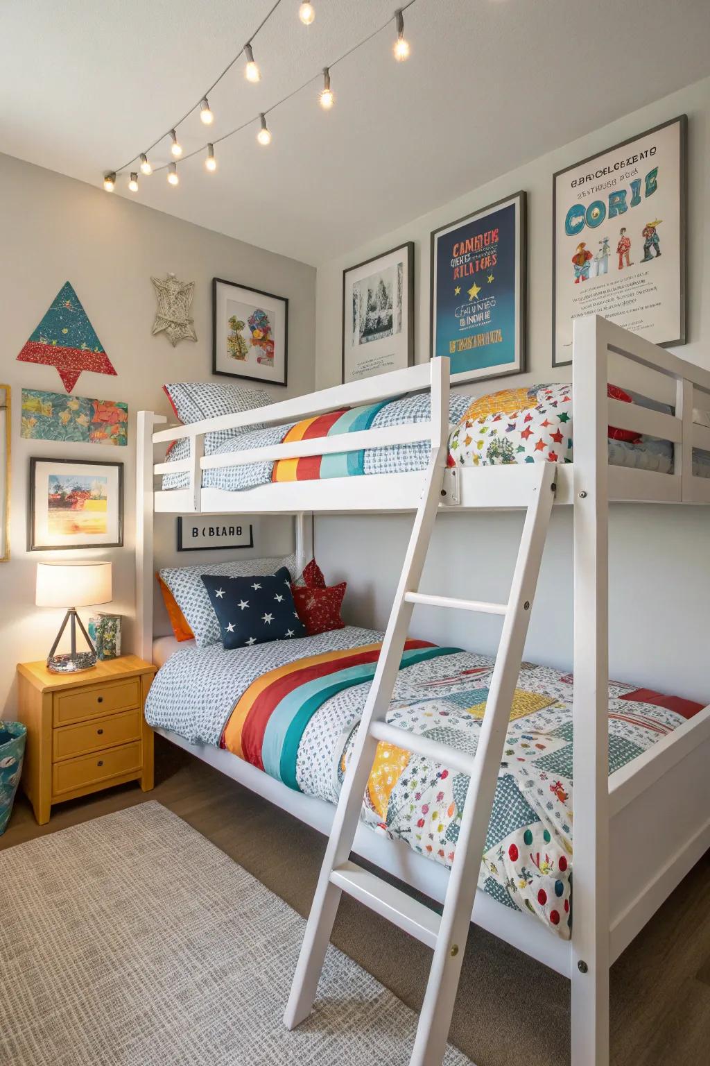 Chic loft sleepers bring a spirit of adventure to the space