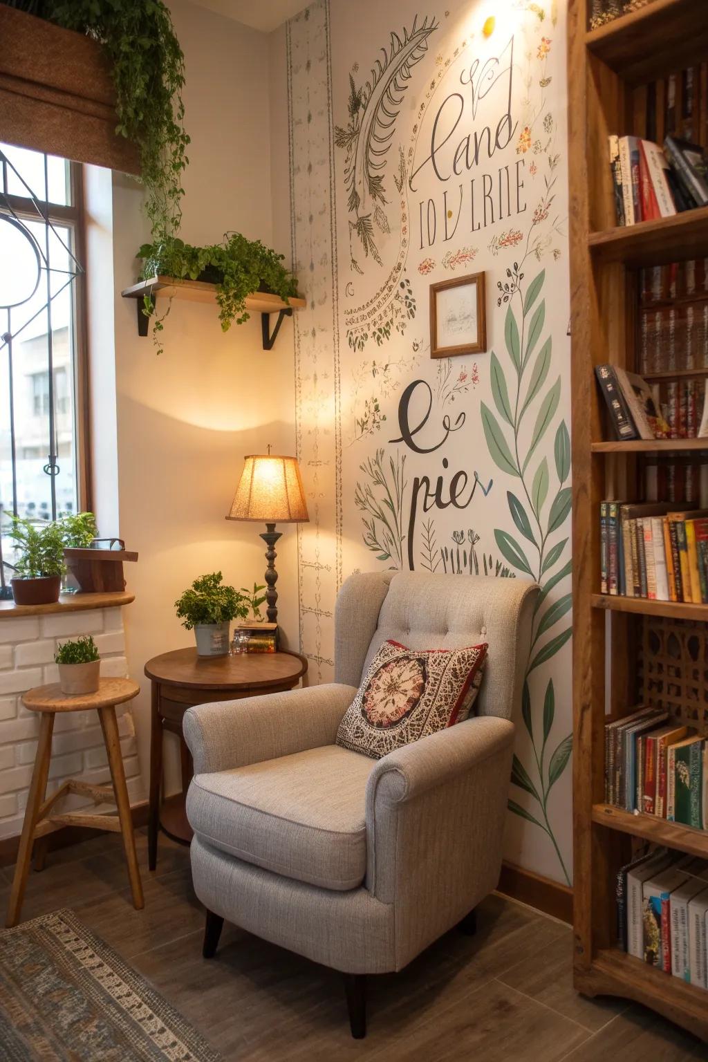 Artistic fonts elevate any space with character and flair.