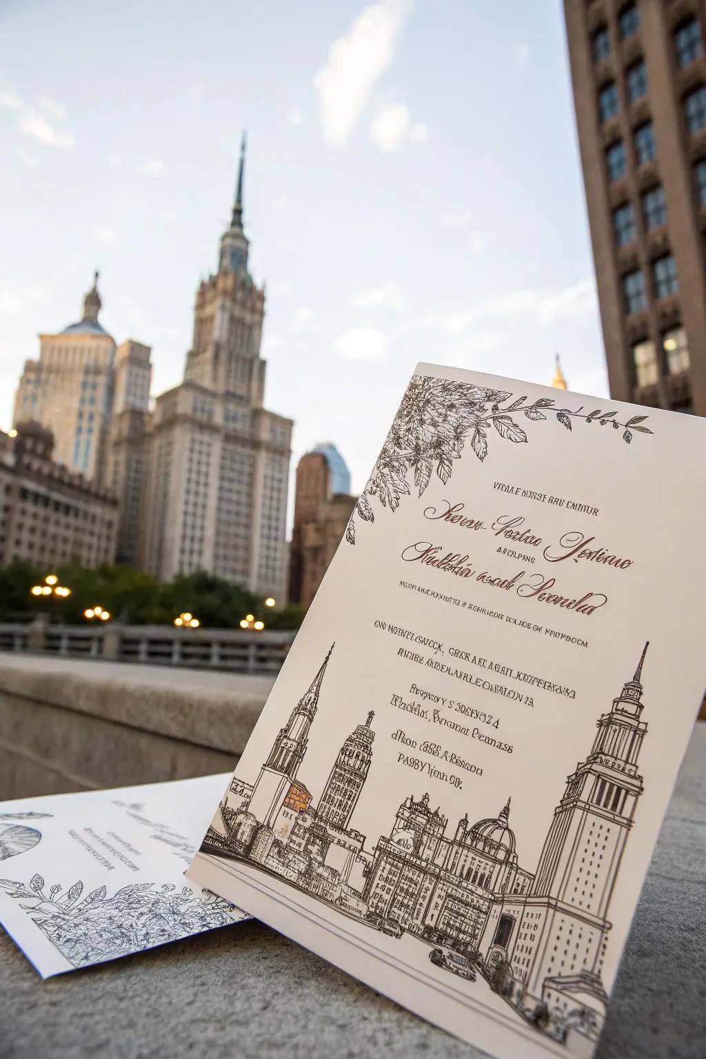 Unique illustrations to capture a couple's love story.