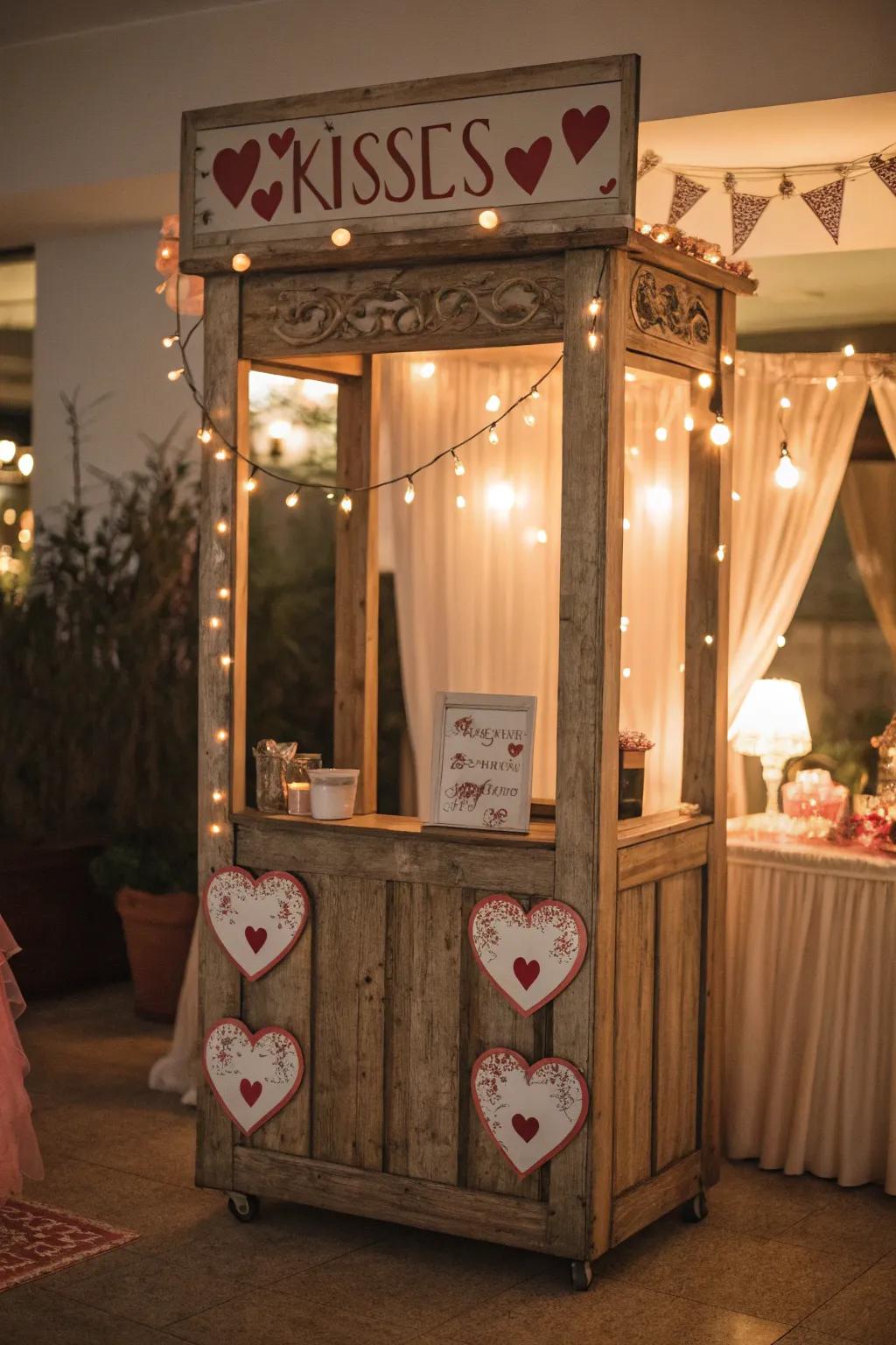A sweet sweetheart corner arrangement with vintage charm.
