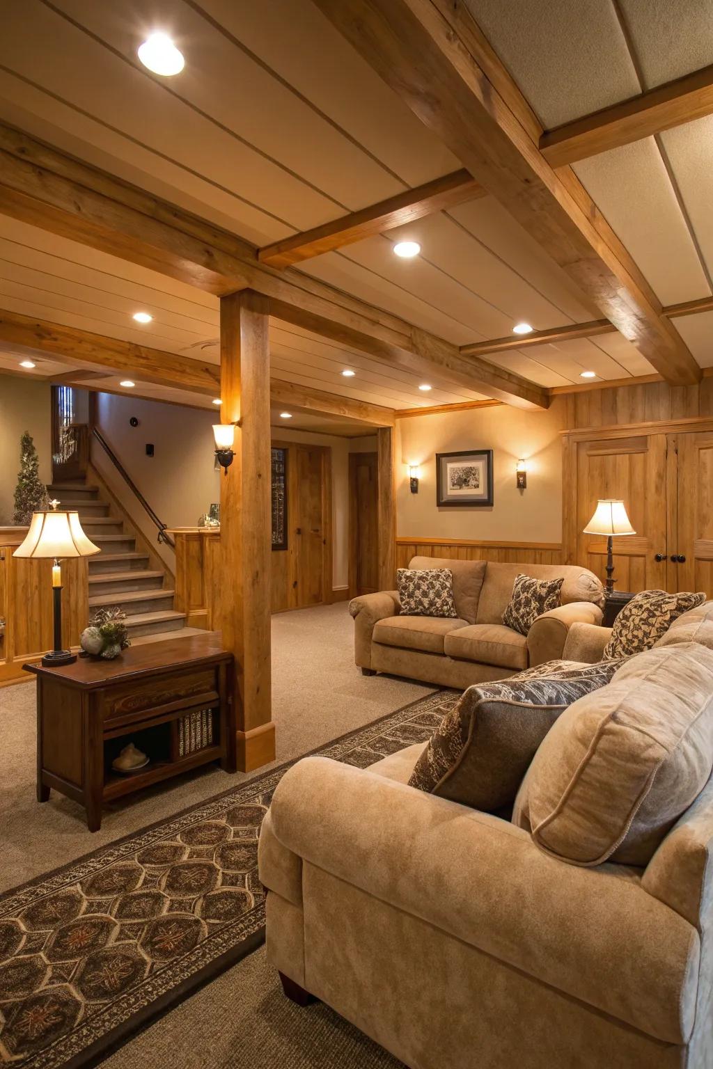 A comfortable living space featuring soft seating and inviting lighting.