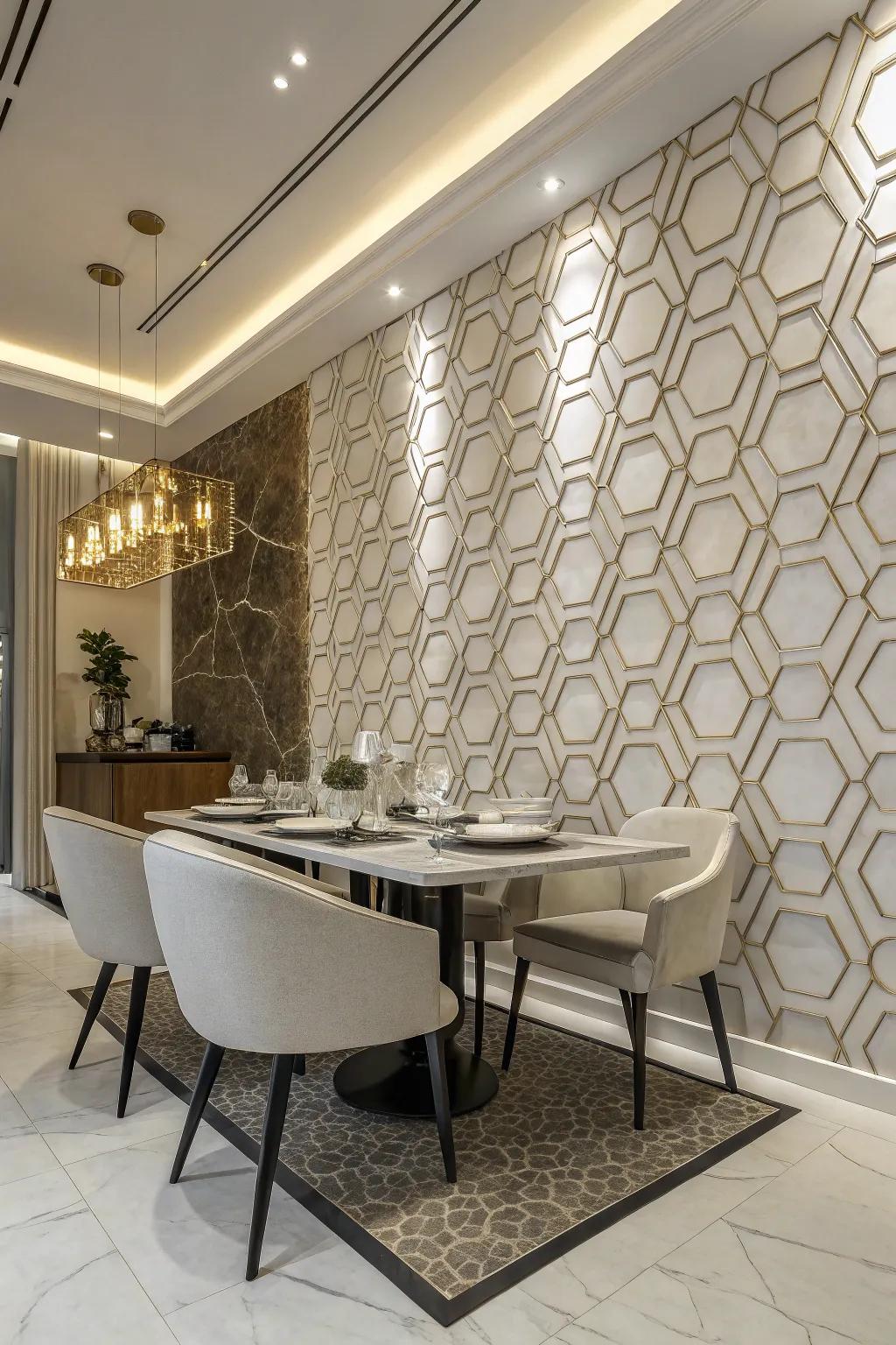 Modern geometric designs enhance every room.