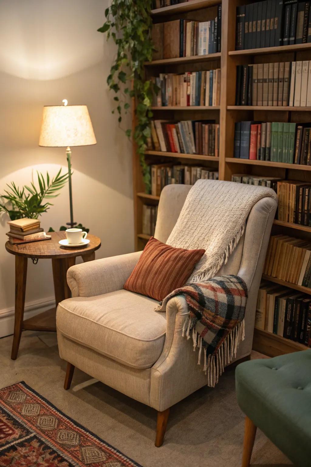 An ideal hideaway for those who love to read.