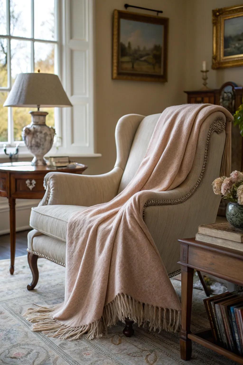 A dash of warmth and luxury for her favorite chair.