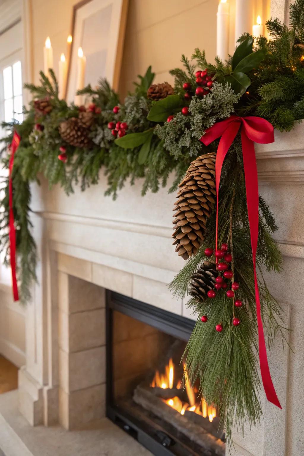 A timeless evergreen arrangement brings the beauty of nature inside.