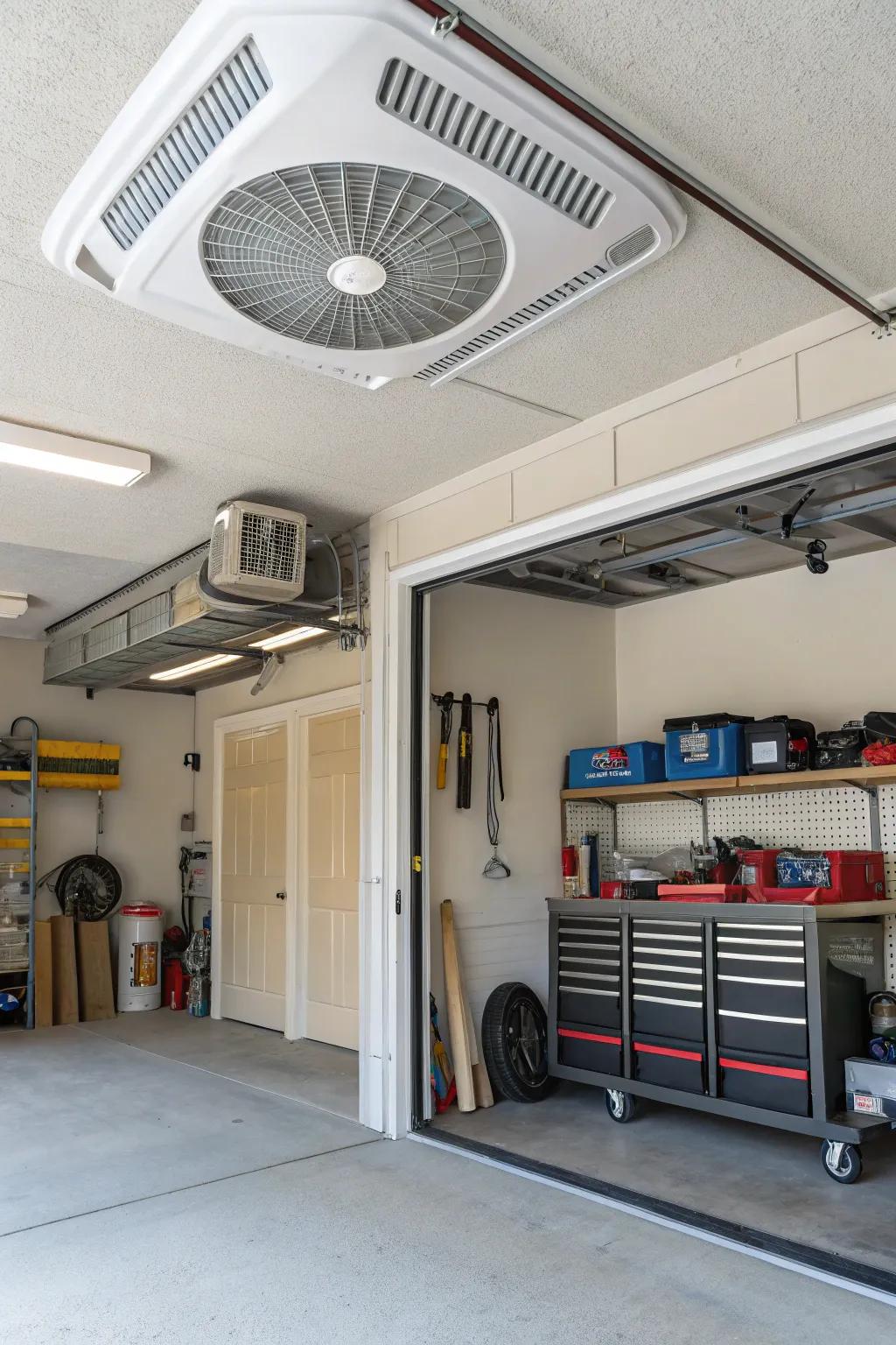 Proper airflow keeps your garage comfortable and safe.