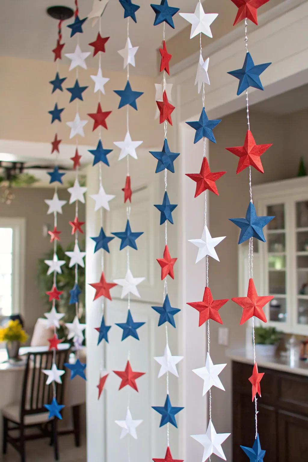 Bring a hint of charm using a homemade star string.