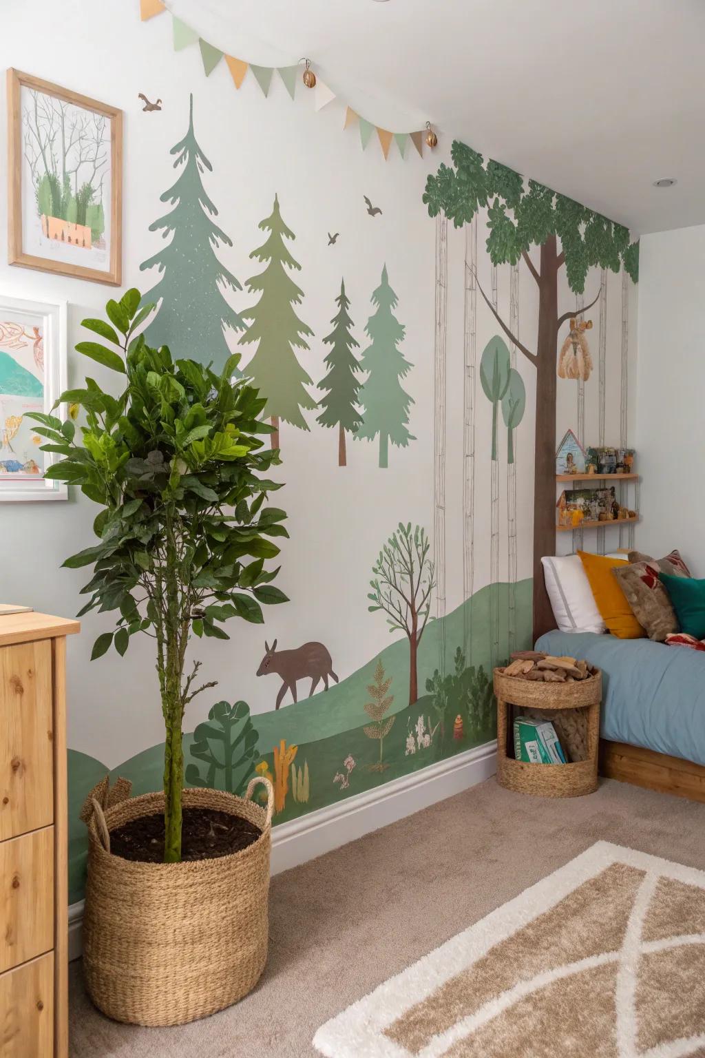 Earth themed details bring peace and charm.