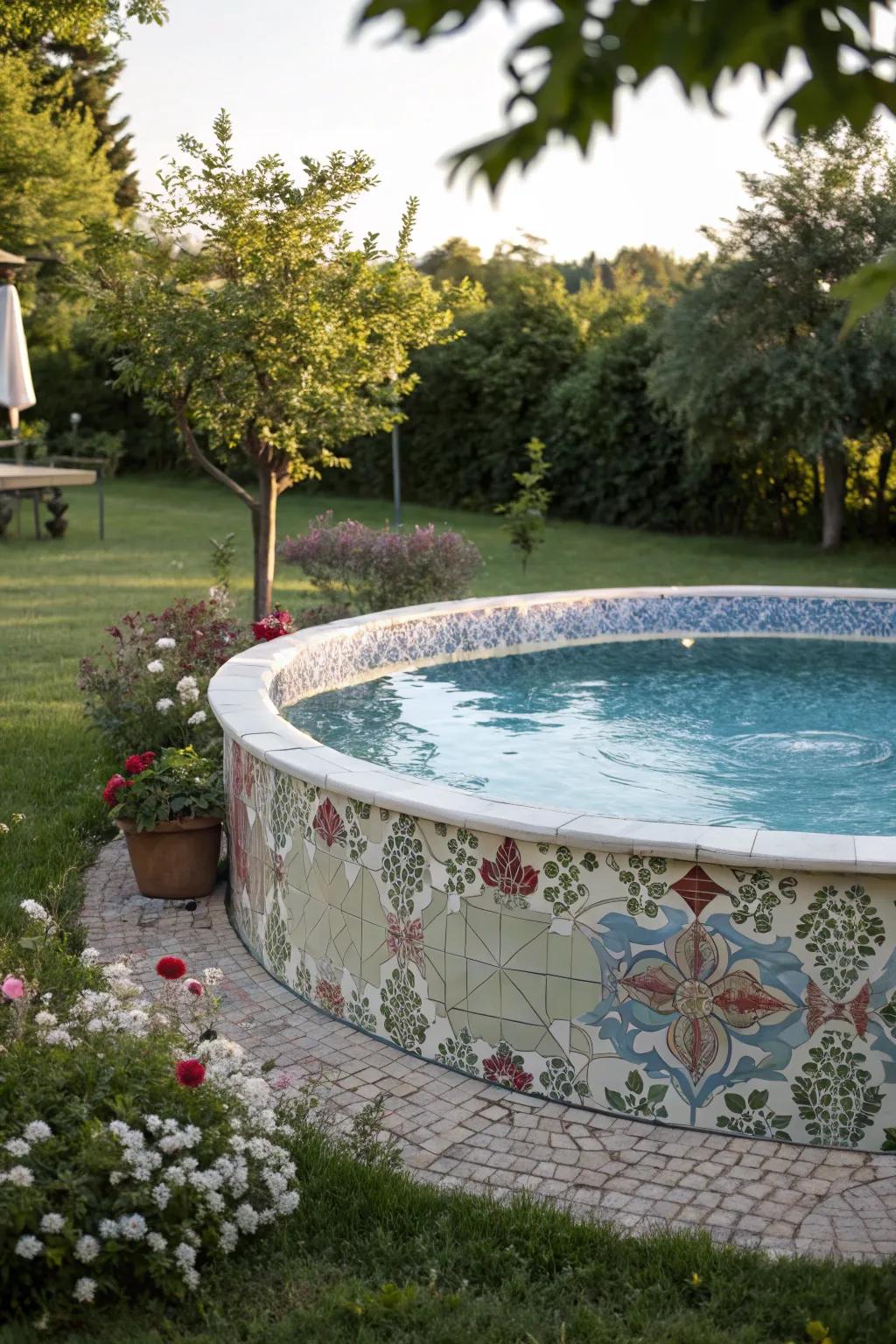 Tiles enrich your pool with artistic elegance and refinement.