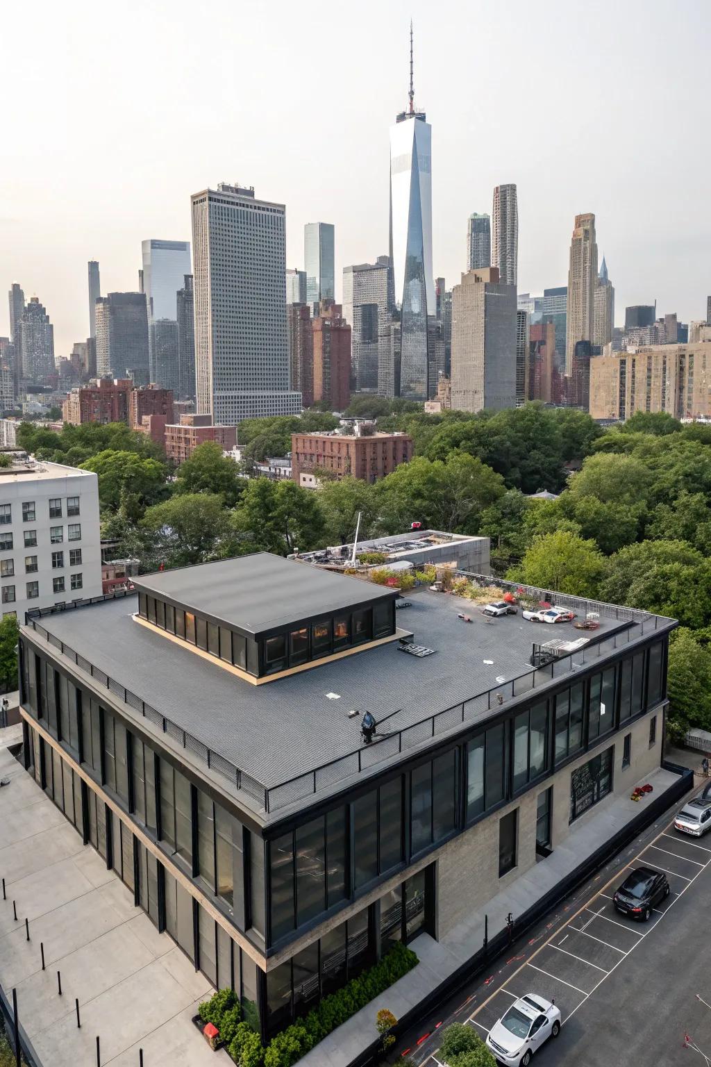 Elastic roofing delivers robustness and resistance for level roofs.