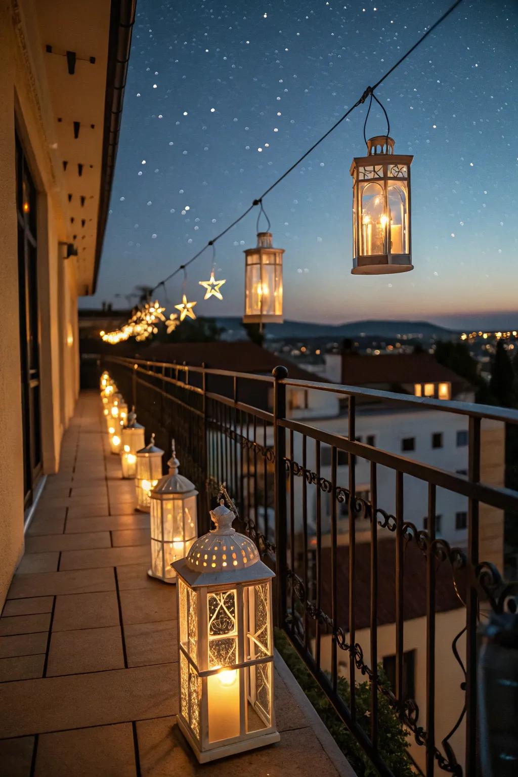 Glow lanterns give a snug and elegant ambiance.