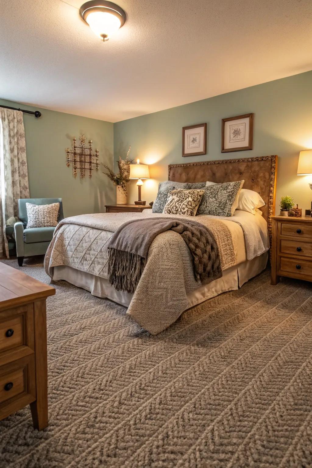 Add comfort and versatility to any bedroom with carpet tile.