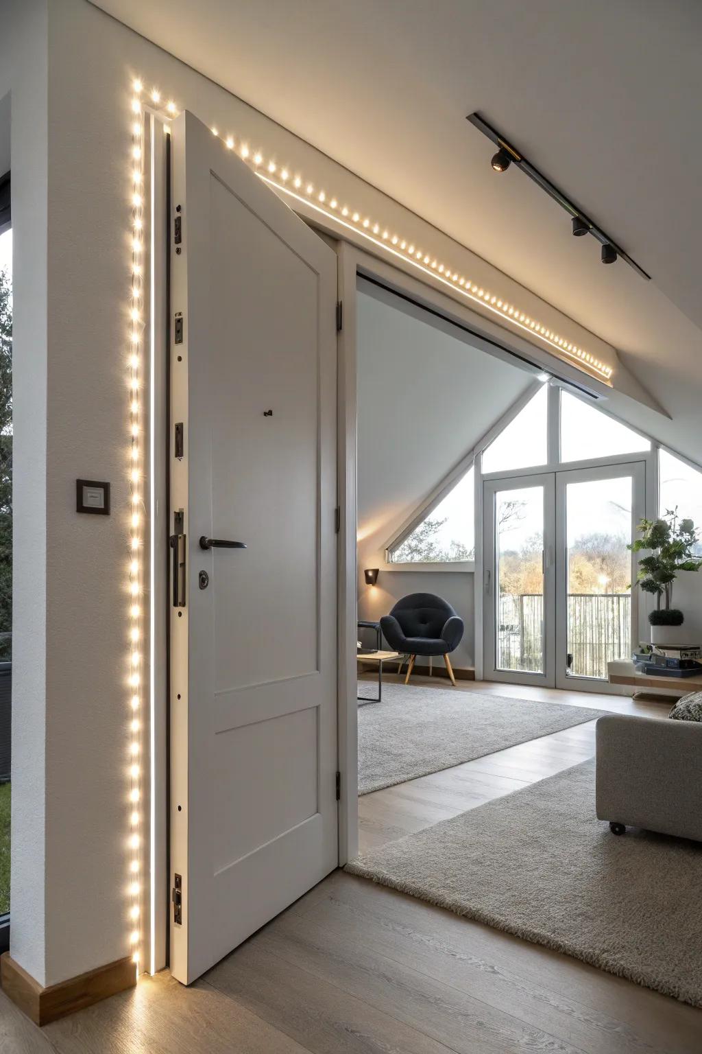 Radiant LED trim infuses a modern touch.
