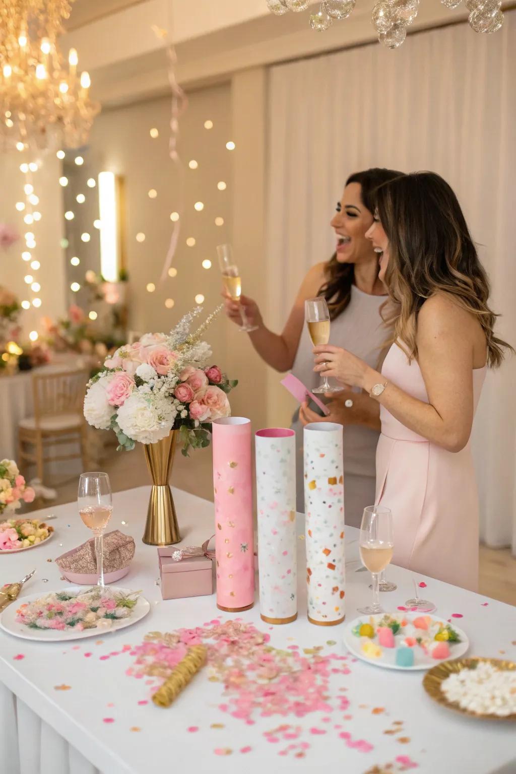 Confetti poppers add an element of surprise and joy to the party.