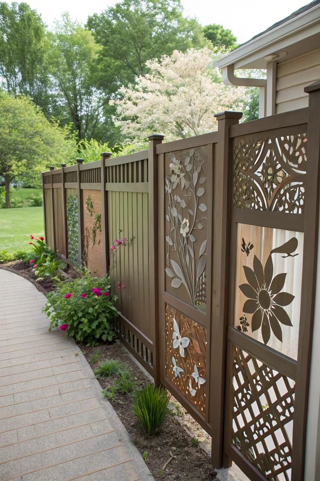 Ornamental panels inject playfulness and artistic charm to the perimeter.