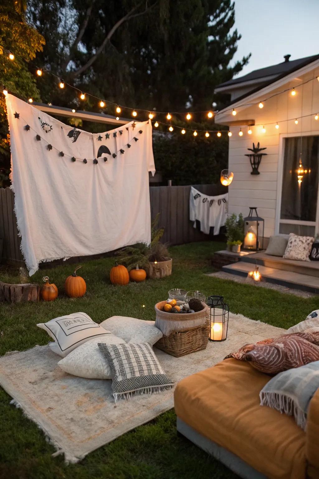 Relish a classic Halloween film beneath the astral bodies for a memorable twilight.