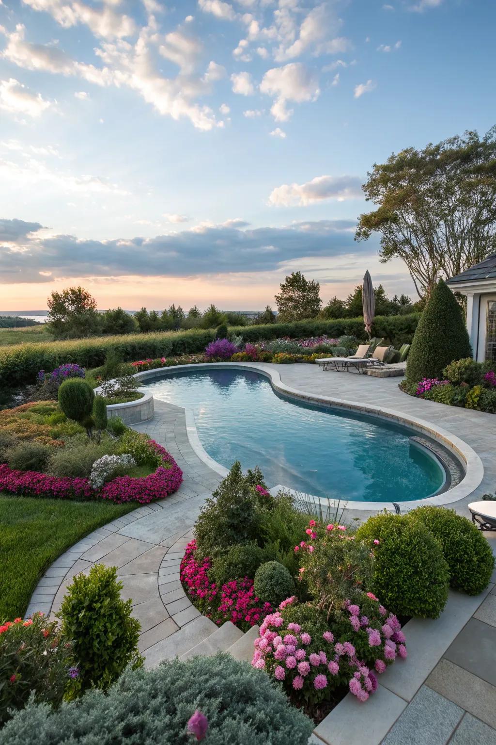 Distinct bathing outlines can transform your backyard.