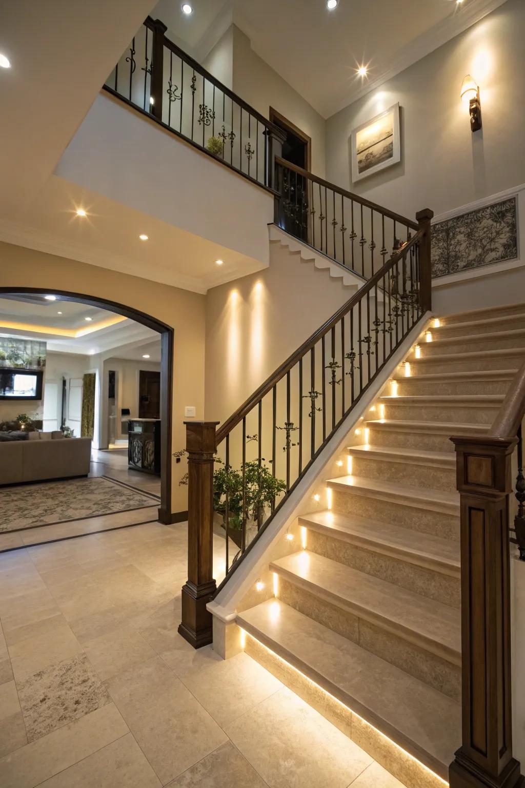 Amplified sophistication through light accents.