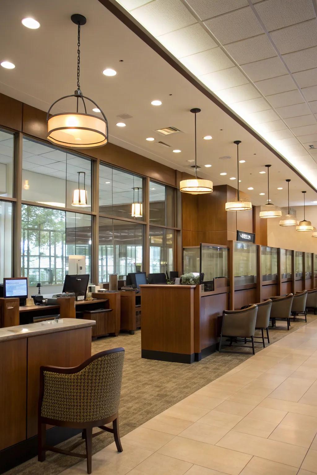 Efficient illumination highlights focal points and sets the mood.