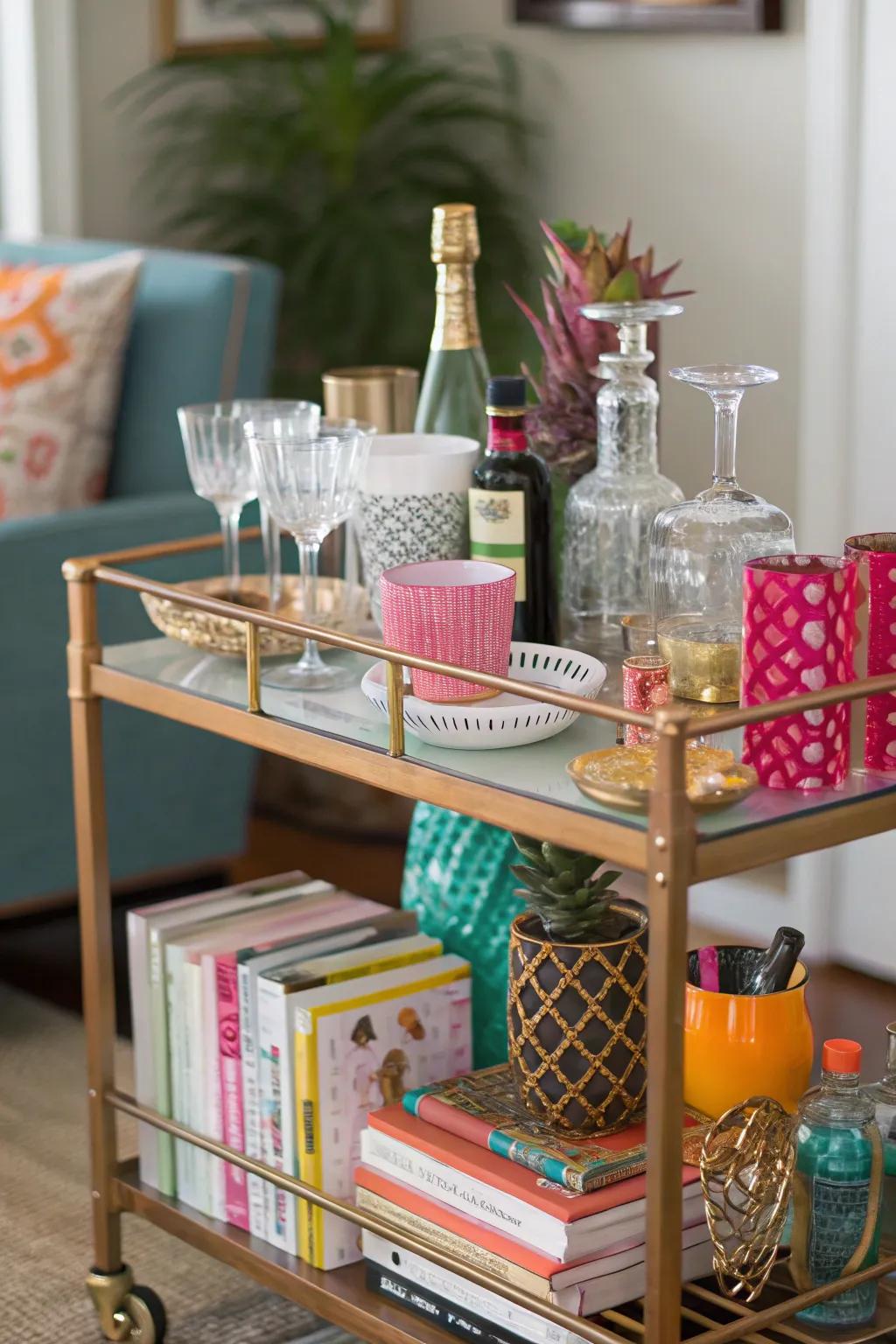 An eclectic mix adds unique character to the bar.