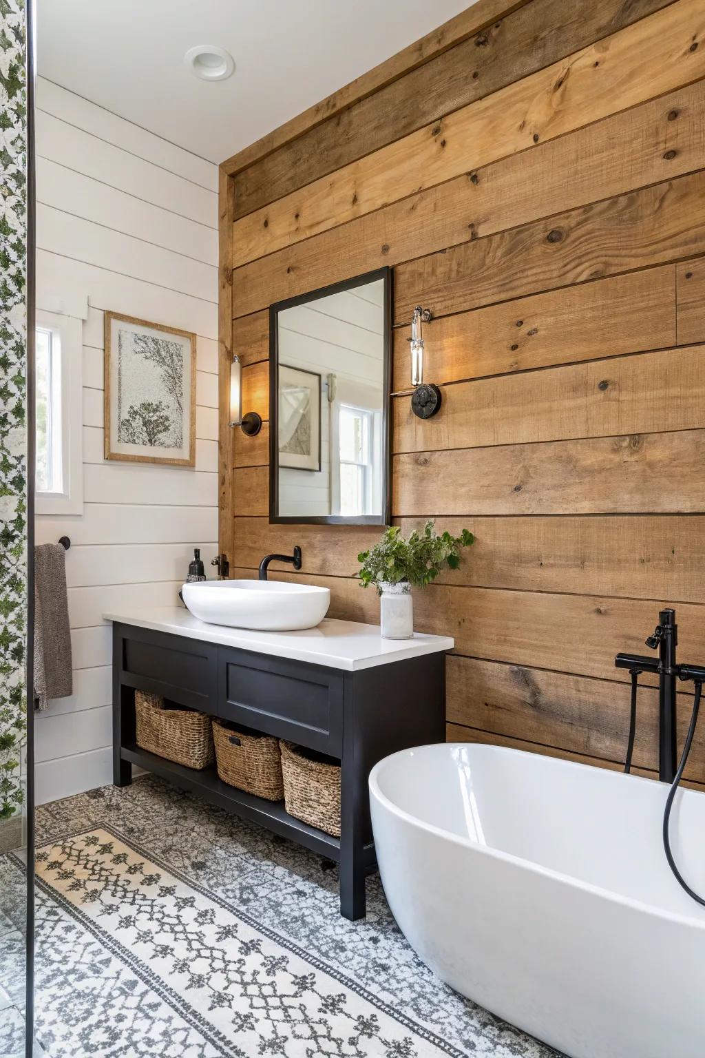 Wood features mix classic with contemporary styles.