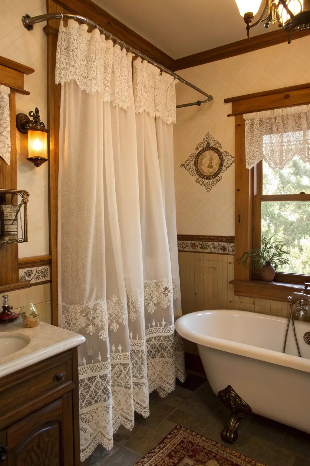 Classic charm: Short curtains deliver design with privacy.
