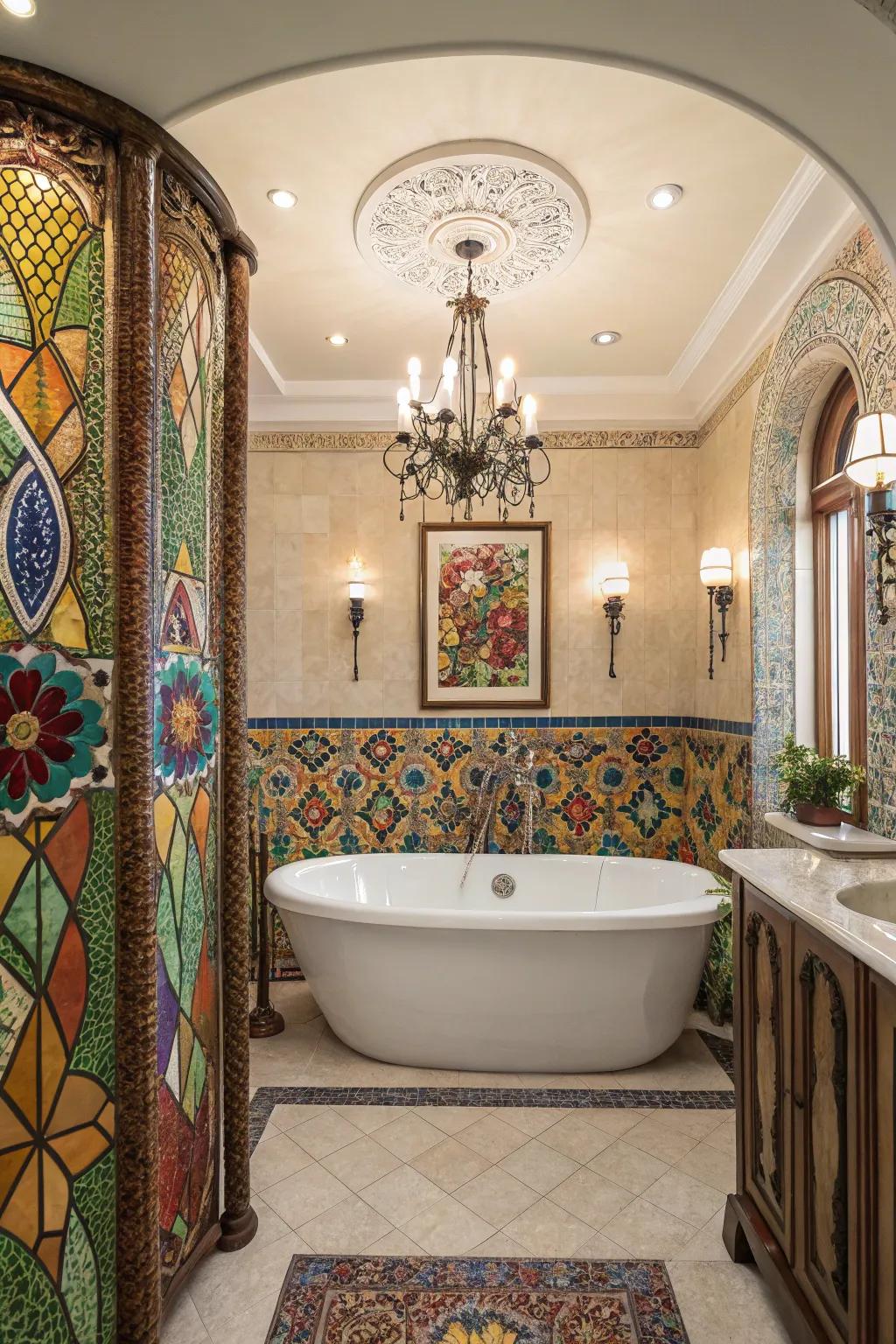 Creative display shown through intricate tile artistry