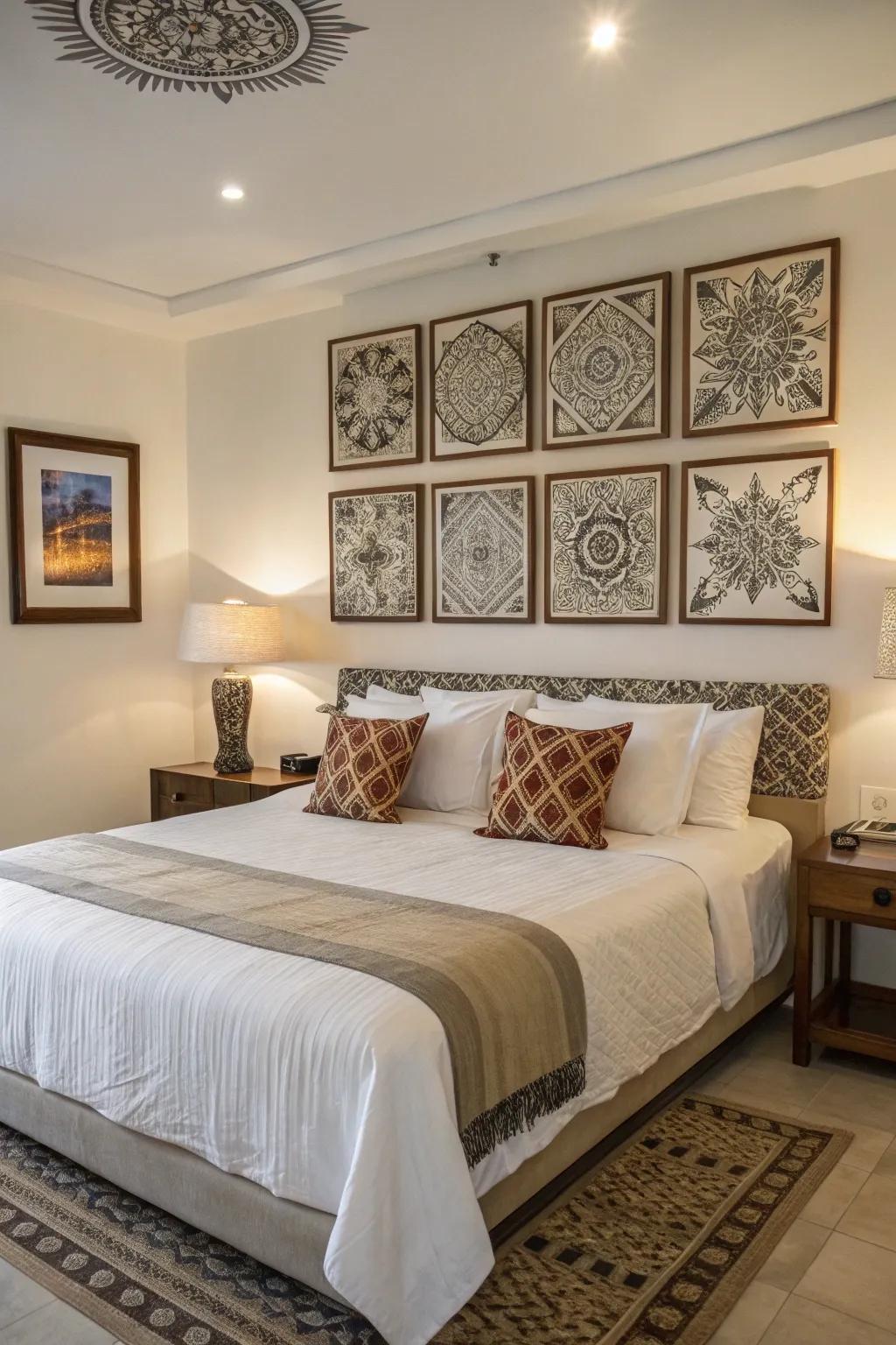 Symmetry in art designs brings equilibrium and harmony.