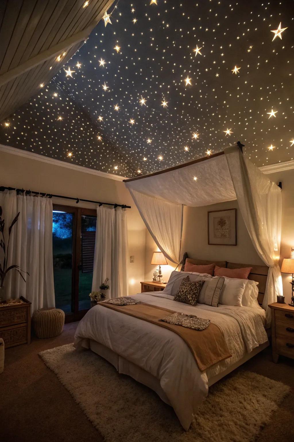 Magic from a starry night ceiling.