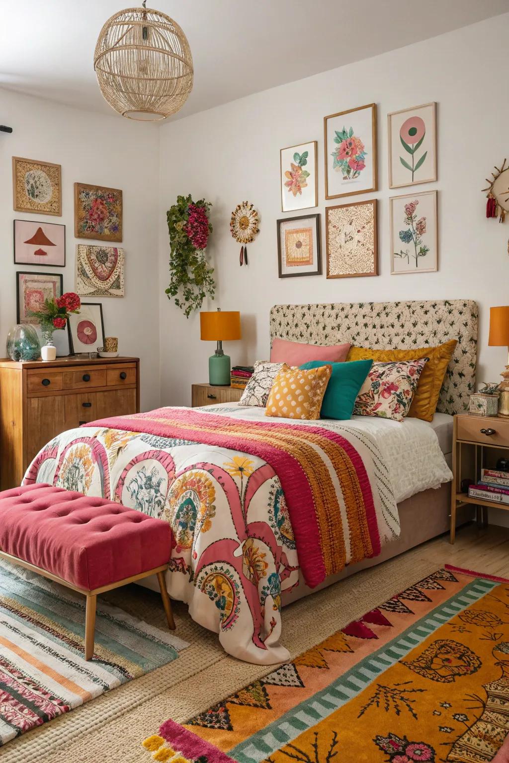 Varied decor adds charm and personality to your bedroom.