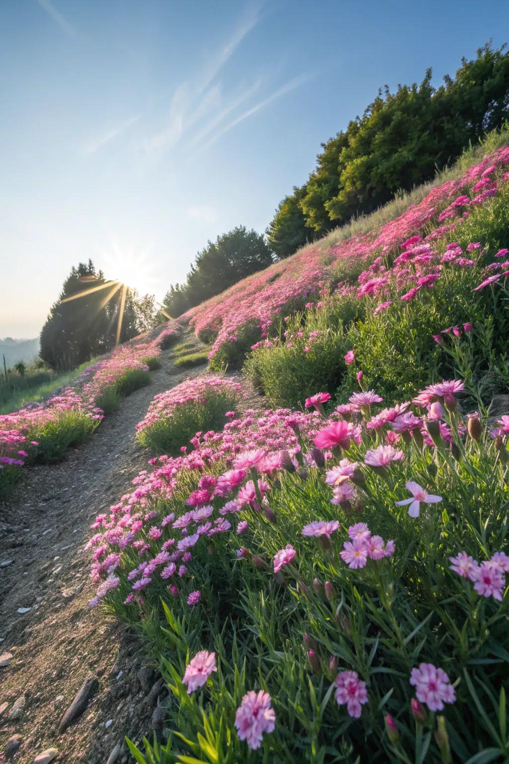 Arctic Fire Dianthus flourishes in sunny, hot climates.
