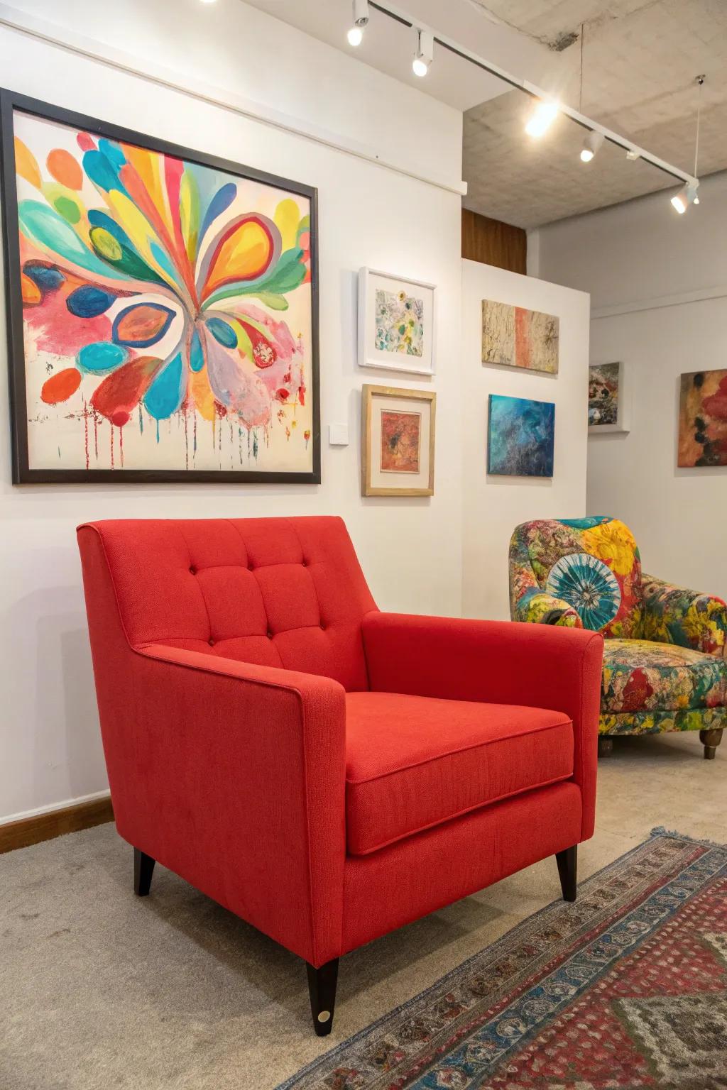 Unexpected color bursts bring excitement to your decor.