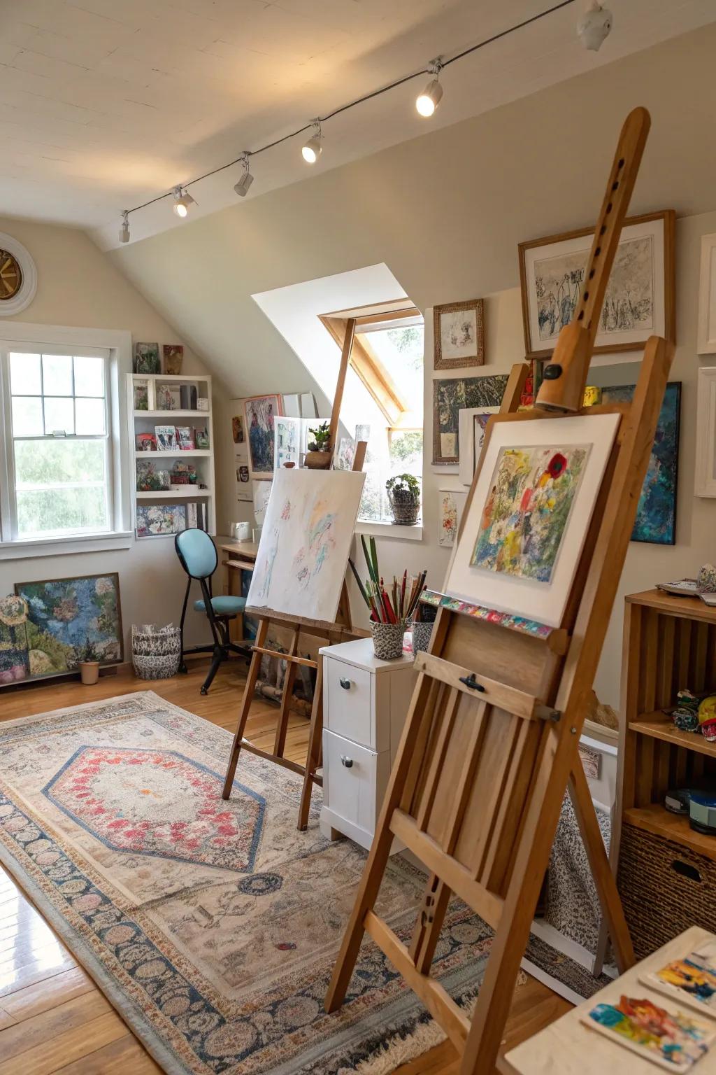 An inspiring art studio can be the space for creative exploration.