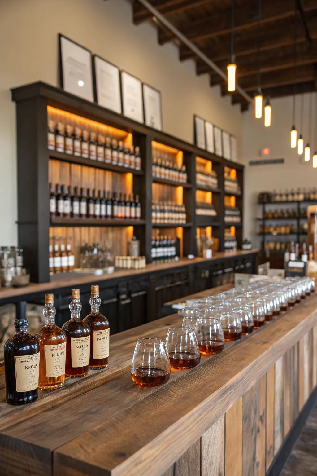 An open tasting zone enriches your bourbon sharing venture.